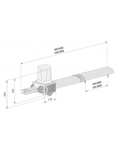 Pohon CAME KRONO sada pre 2-krídlovú bránu, nutné koncové dorazy (max. 6 m)