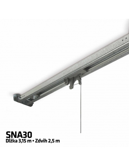 NICE SNA30 1-dielna remeňová vodiaca koľajnica 3,15 m