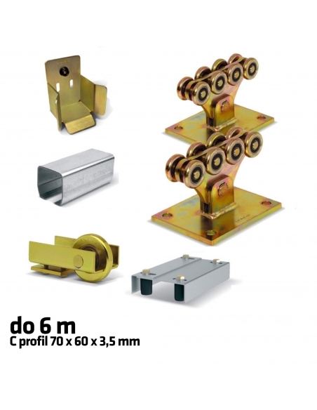 RollingCenter® Sada pre samonosnú posuvnú bránu šírka prejazdu do 6 m