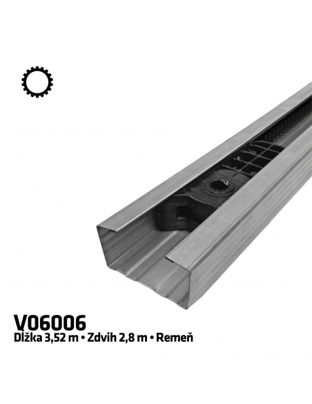 CAME V06006 1-dielna remeňová vodiaca koľajnica 3,5 m