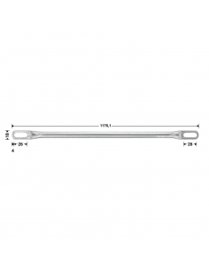 Hörmann Blokovacia tyč pákového zámku výklopnej brány N80, dĺžka 1176,1 mm 2