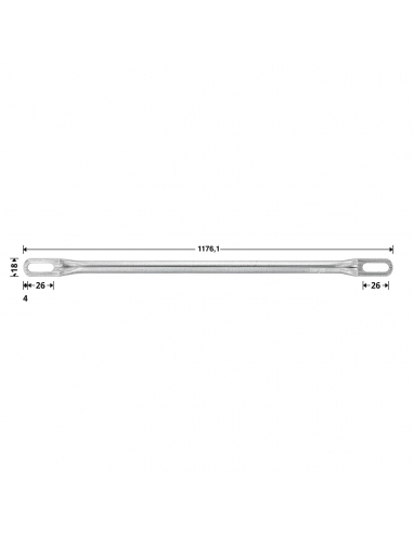 Hörmann Blokovacia tyč pákového zámku výklopnej brány N80, dĺžka 1176,1 mm