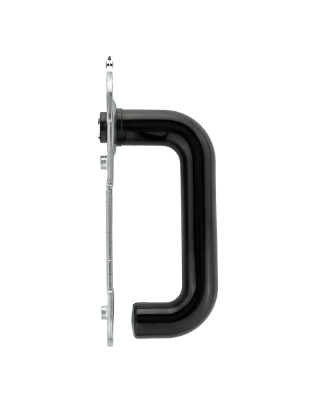 Hörmann sada guľa-kľučka pre vnútorné dvere, čierny plast, oblá