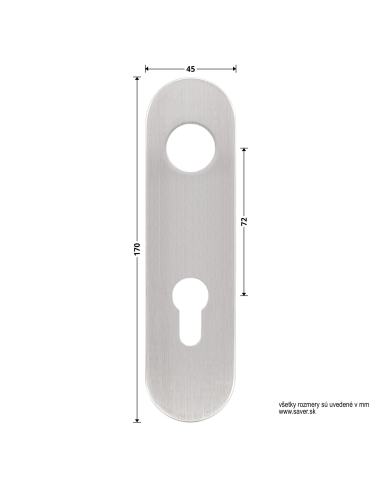 Hörmann sada kľučiek pre vnútorné dvere typ D110, nerezová oceľ, oblá