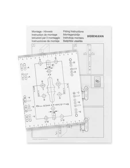 Hörmann sada kľučiek pre vnútorné dvere typ D110, nerezová oceľ, oblá