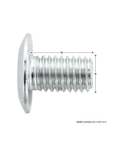 Hörmann plochá skrutka M8 × 13 mm, TORX
