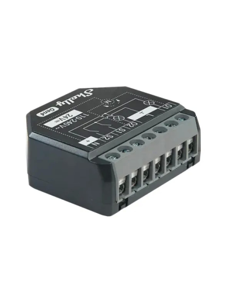 Shelly 2PM Gen4 - spínací modul s meraním spotreby 2x 10A (WiFi, Bluetooth, Zigbee, Matter)