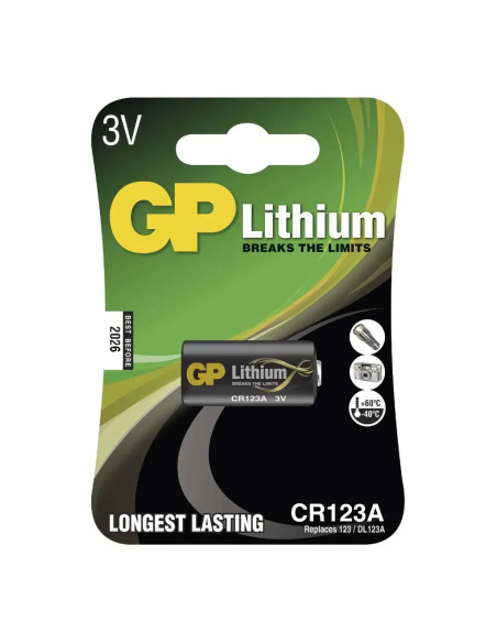 GP CR123A lítiová batéria 3 V