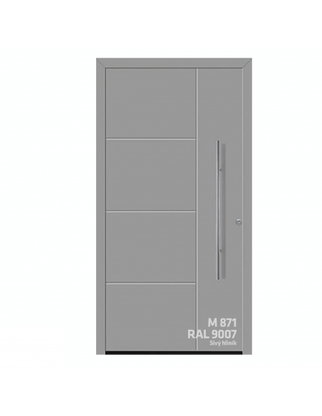 Dvere ThermoSafe motív 871 RAL 9007