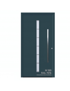 Dvere ThermoSafe motív 189 RAL 7016 štruktúra