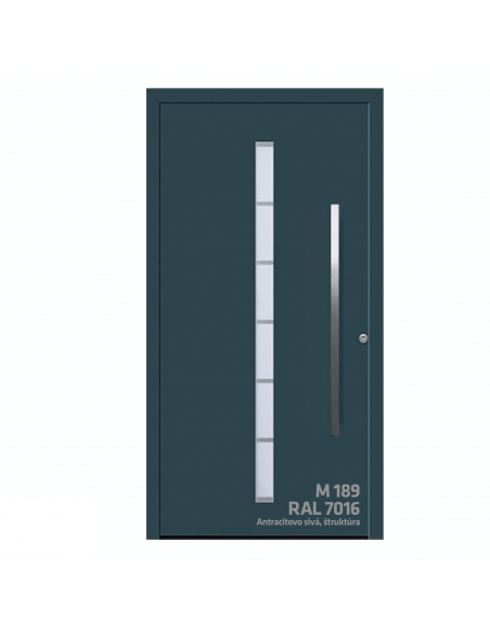 Dvere ThermoSafe motív 189 RAL 7016 štruktúra