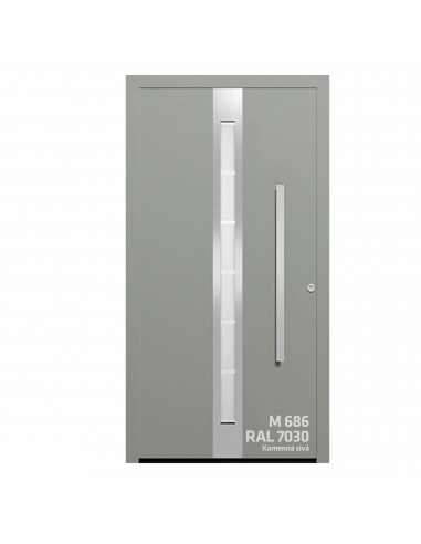 Dvere ThermoSafe motív 686 RAL 7030