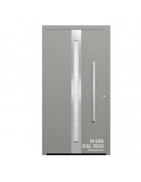 Dvere ThermoSafe motív 686 RAL 7030