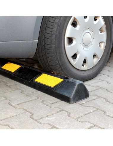 Parkovací doraz žlto-čierny, tvrdená guma