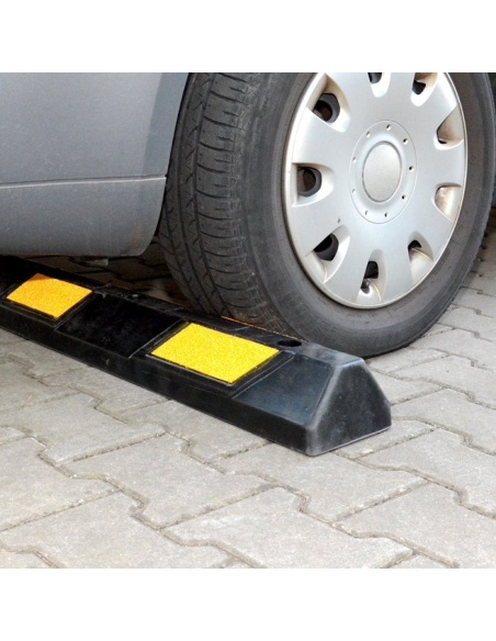 Parkovací doraz žlto-čierny, tvrdená guma